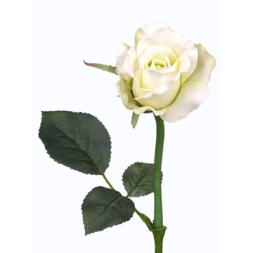 Rose artificielle ELLI, crème-blanche, 30cm, Ø6cm