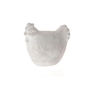 Figurine décorative Poule SHANIE, gris, 15x9,5x13cm