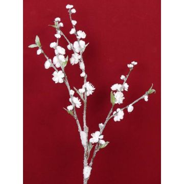 Branche de pêcher décorative NANTA, fleurie, neige, blanc, 100cm