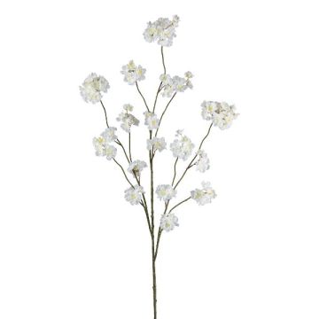 Branche décorative Cerisier du Japon VORLUN avec des fleurs, blanc, 130cm