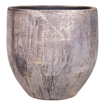 Pot de fleurs en céramique AETIOS, dégradé, doré-brun, 13cm, Ø14cm