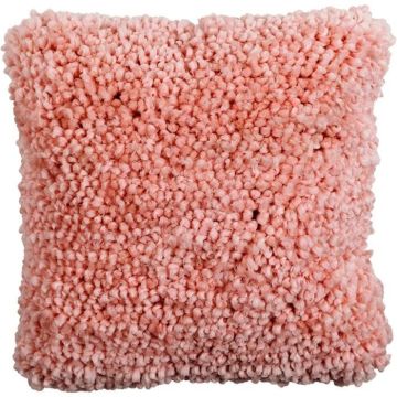 Coussin douillet FALKO, rose saumon, 50x50cm