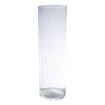 Vase à poser au sol en verre SANSA EARTH, cylindre/rond, transparent, 50cm, Ø15cm