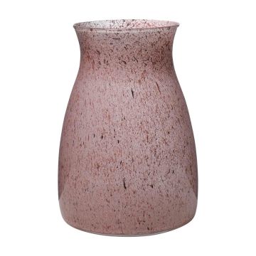 Vase à fleurs en verre MAISIE, granit-rouge, 20cm, Ø14cm