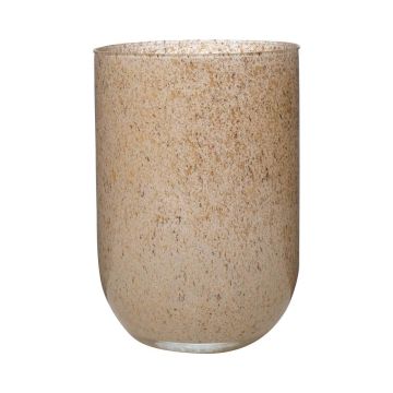 Vase de table en verre MARISA, granit-sable, 20cm, Ø14cm