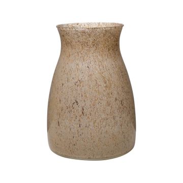 Vase à fleurs en verre MAISIE, granit-sable, 20cm, Ø14cm
