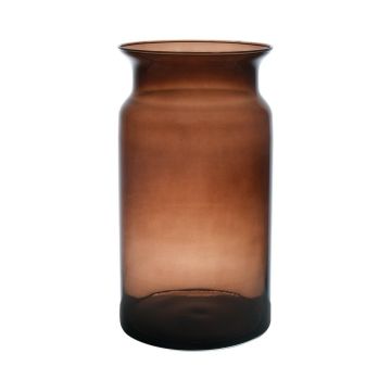 Vase en verre HANNA EARTH, brun-transparent, 29,5cm, Ø15cm