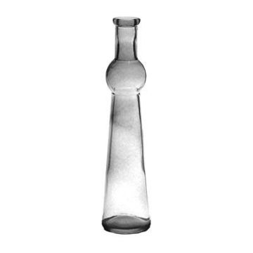 Vase bouteille REYNALDO en verre, transparent, 23cm, Ø5,5cm