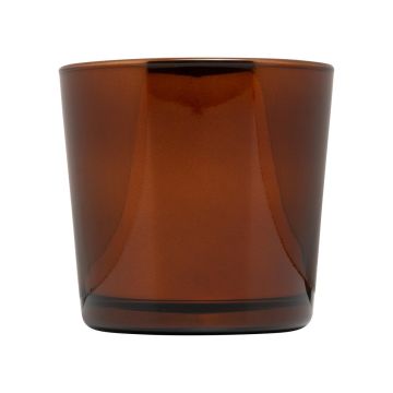 Cache-pot en verre ALENA SHINY, cuivre brillant, 11cm, Ø11,5cm