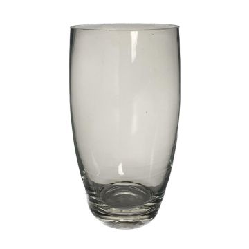Vase rond en verre HENRY, transparent, 22cm, Ø12cm