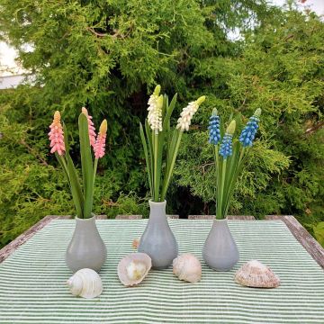 Fleur artificielle Botte de muscari NESANET, blanc, 20cm
