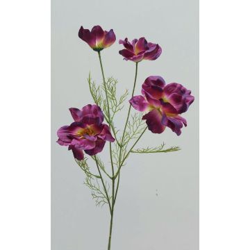Branche de fleurs artificielle PRESTIOSA, violet-vert, 75cm