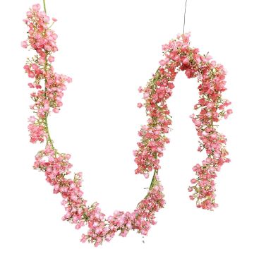 Guirlande artificielle Gypsophile LITAGO, rose-fuchsia, 180cm
