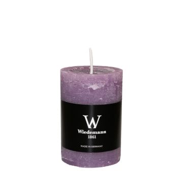 Bougie pilier AURORA, mauve, 9cm, Ø5,8cm, 30h - Made in Germany
