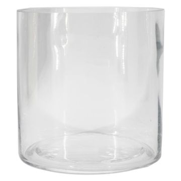 Verre à bougie cylindrique SANSA OCEAN, recyclé, transparent, 15cm, Ø15cm