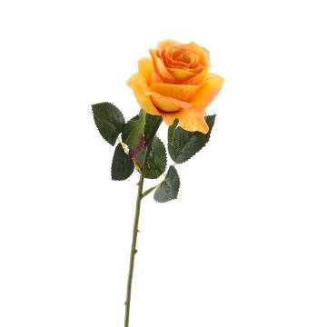 Fleur artificielle Rose SIMONY, jaune-orange, 45cm, Ø8cm