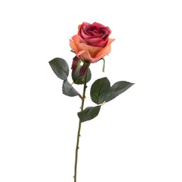 Fleur artificielle Rose SIMONY, rose saumoné, 45cm, Ø8cm
