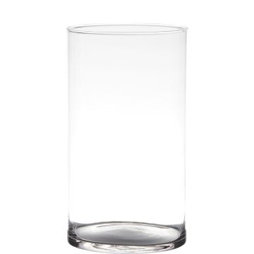 Vase à fleurs en verre SANYA EARTH, transparent, 21cm, Ø14cm
