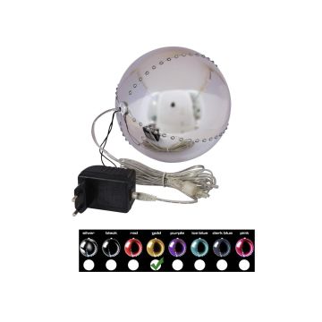 Boule de Noël LED LUVELIA, or brillant, Ø15cm