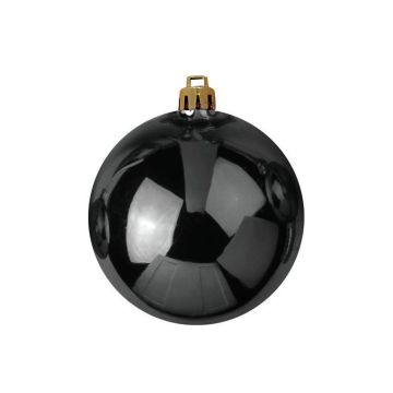 Boule de Noël CANELA, noir brillant, Ø20cm