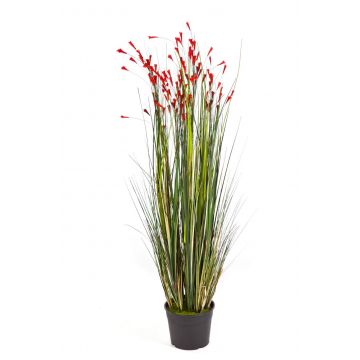 Herbe artificielle et Campanules JULIA, rouge, 120cm