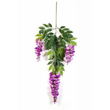 Branche décorative de glycine LAUREN, fleurie, violet, 85cm