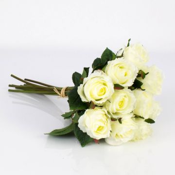 Bouquet de roses artificielles MOLLY, blanc, 35cm, Ø20cm