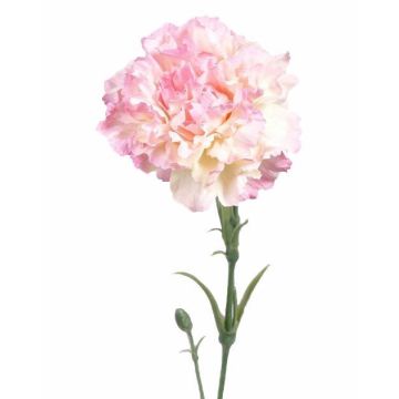 Œillet artificiel VANERA, rose-blanc, 60cm, Ø8cm