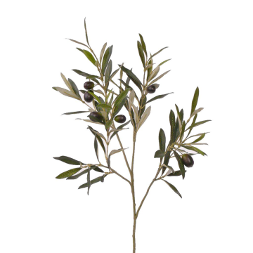 Branche d'olivier décorative LHAMIN avec fruits, 55cm