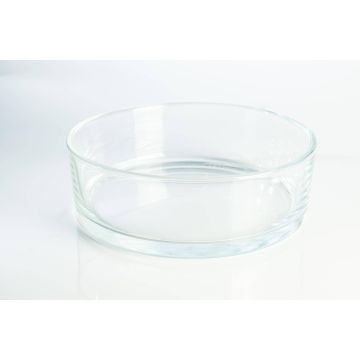 Coupelle décorative ronde en verre VERA AIR, transparent, 8cm, Ø 25cm