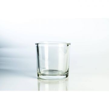 Grand photophore en verre JOHN AIR, transparent, 12cm, Ø 12cm