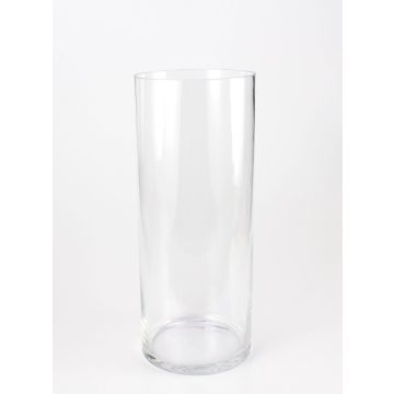 Vase cylindrique / Photophore en verre SANSA AIR, transparent, 50cm, Ø 20cm