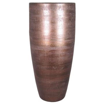 Grand vase en céramique THORAN avec veinures, cuivre, 70cm, Ø32cm