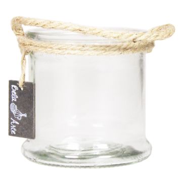 Photophore ZULAI en verre, avec anse, transparent, 12cm, Ø13cm Photophore ZULAI en verre, avec anse, transparent, 12cm, Ø13cm