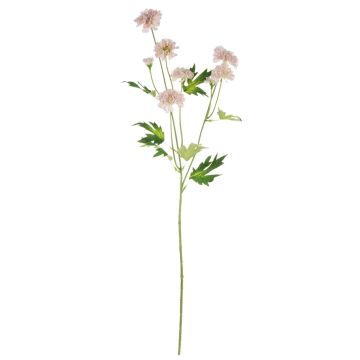 Branche de fleurs en tissu Chrysanthème REINHARDA, rose-blanc, 65cm