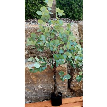 Arbre artificiel Eucalyptus WISGARD, tronc artificiel, vert-gris, 180cm