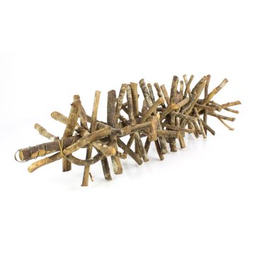 Elément à suspendre en bois de vignes GRAZY VINO, relié, marron naturel, 60 x 20cm