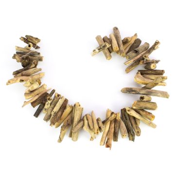 Guirlande en bois flotté WENDY, beige-marron, 105 cm