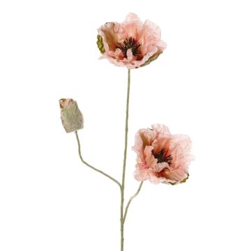 Coquelicot artificiel MODLING, rose, 75cm, Ø12cm