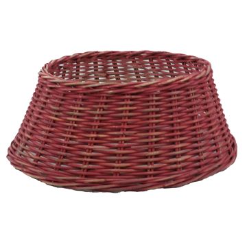 Couvre-pied pour sapin MACARIO en rotin, rouge, 26cm, Ø65cm Couvre-pied pour sapin MACARIO en rotin, rouge, 26cm, Ø65cm