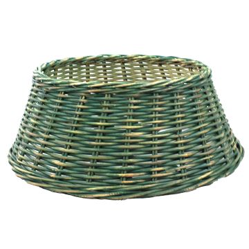 Couvre-pied pour sapin MACARIO en rotin, vert, 26cm, Ø65cm Couvre-pied pour sapin MACARIO en rotin, vert, 26cm, Ø65cm
