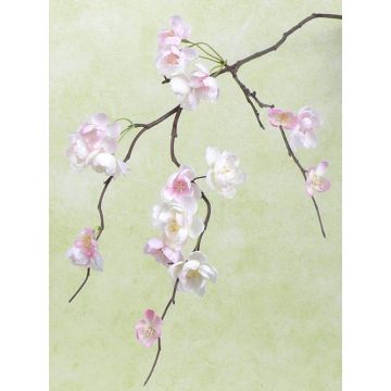 Branche décorative de  Cerisier japonais KENZUKE, en fleurs, rose, 85cm
