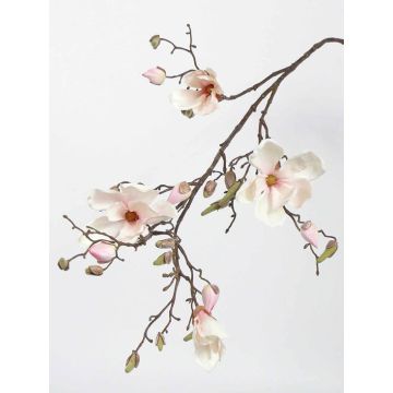 Magnolia artificiel LORA, blanc-rose, 110cm, Ø10-12cm