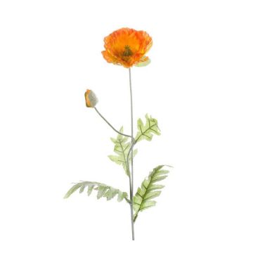 Fleur artificielle coquelicot LISSIE, orange, 70cm, Ø12cm