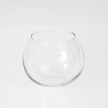 Vase rond / Photophore boule TOBI EARTH, en verre transparent, 12cm, Ø14cm