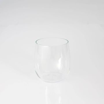 Photophore / Petit vase en verre EMMY, transparent, 12cm, Ø9,5cm