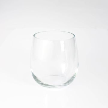 Photophore / Petit vase en verre EMMY, transparent, 15cm, Ø11,5cm