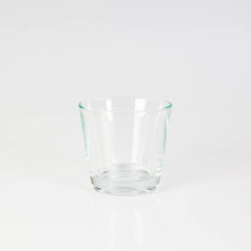 Mini Vase / Photophore ALEX EARTH, en verre, transparent, 8cm, Ø 9cm