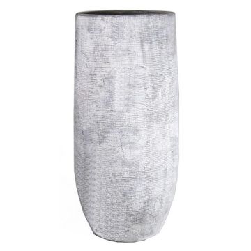 Vase en céramique AGAPE avec veinure, gris béton, 50cm, Ø24,5cm