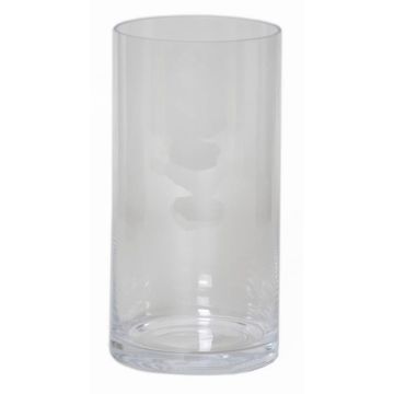 Vase en verre cylindrique SANSA OCEAN, transparent, 30cm, Ø15cm